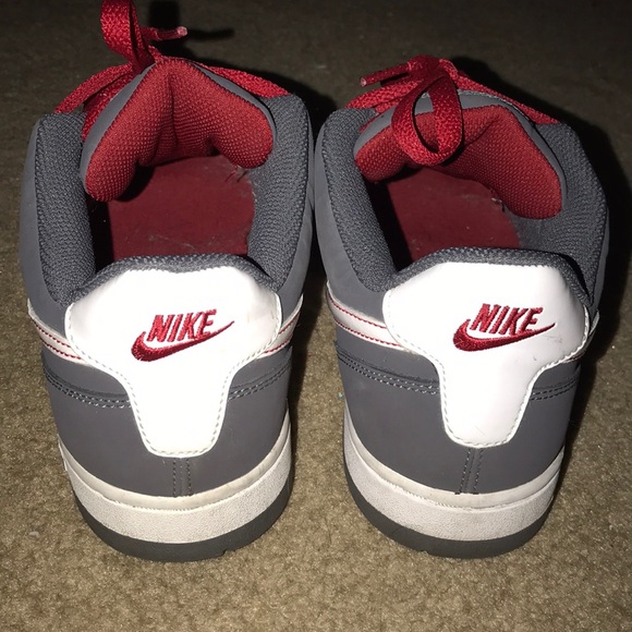 Grey & White Nike sneakers with Red shoe laces - Picture 3 of 7